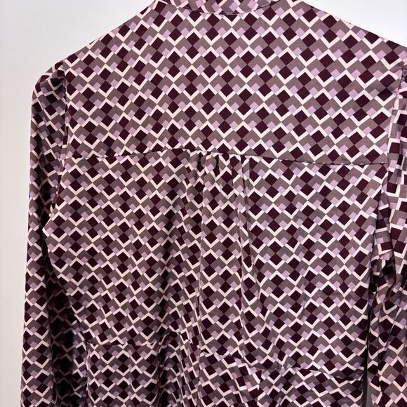 Downeast KELLY SHIRTDRESS WITH BOW TIE NEW with tags Size Medium GEO PEPPERCORN - Picture 7 of 15